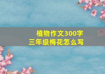 植物作文300字三年级梅花怎么写