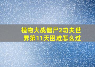 植物大战僵尸2功夫世界第11天困难怎么过