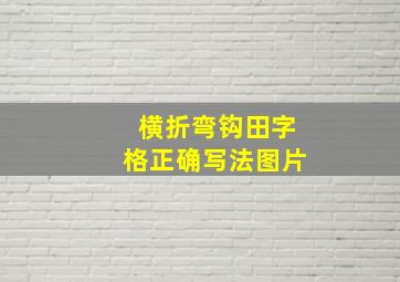 横折弯钩田字格正确写法图片