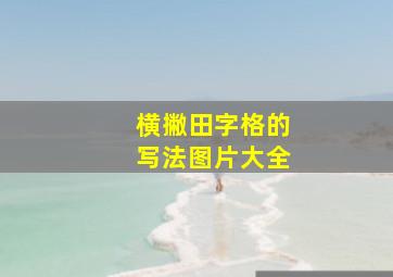 横撇田字格的写法图片大全