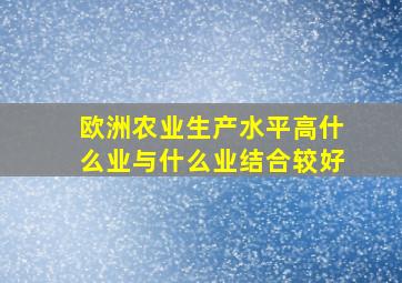 欧洲农业生产水平高什么业与什么业结合较好