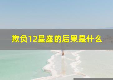 欺负12星座的后果是什么