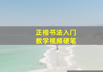 正楷书法入门教学视频硬笔