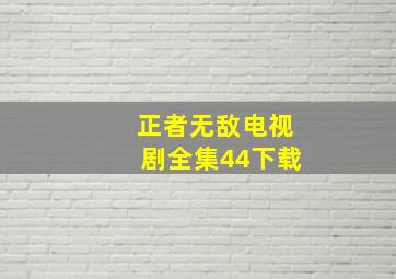 正者无敌电视剧全集44下载