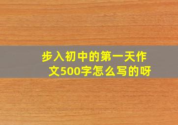 步入初中的第一天作文500字怎么写的呀