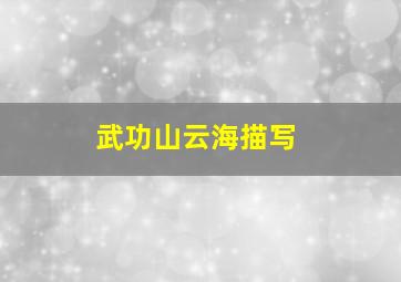 武功山云海描写