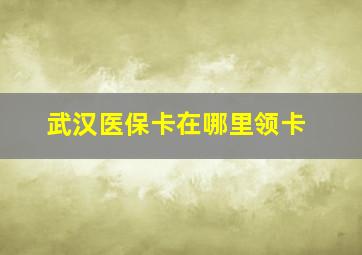 武汉医保卡在哪里领卡