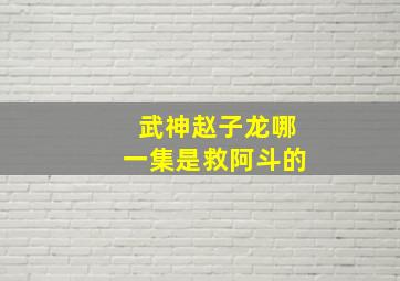 武神赵子龙哪一集是救阿斗的