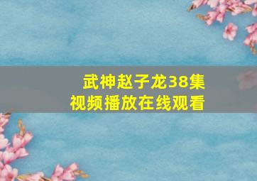 武神赵子龙38集视频播放在线观看