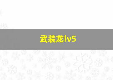 武装龙lv5