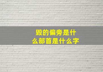 毁的偏旁是什么部首是什么字