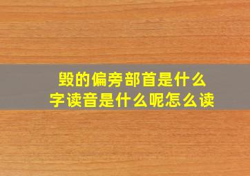 毁的偏旁部首是什么字读音是什么呢怎么读