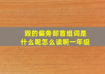 毁的偏旁部首组词是什么呢怎么读啊一年级