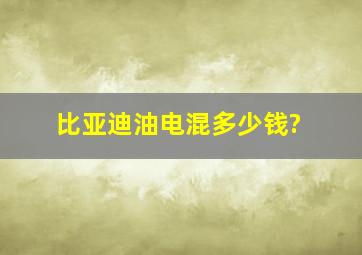 比亚迪油电混多少钱?