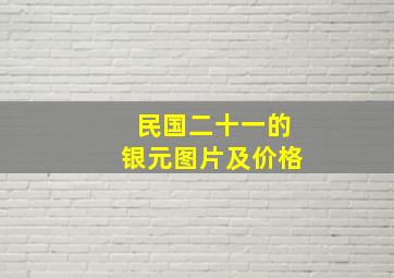 民国二十一的银元图片及价格