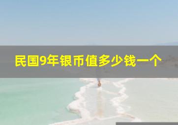 民国9年银币值多少钱一个