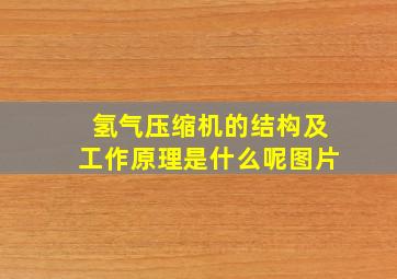 氢气压缩机的结构及工作原理是什么呢图片