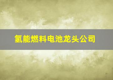 氢能燃料电池龙头公司