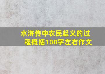 水浒传中农民起义的过程概括100字左右作文