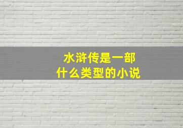 水浒传是一部什么类型的小说