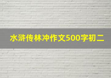 水浒传林冲作文500字初二