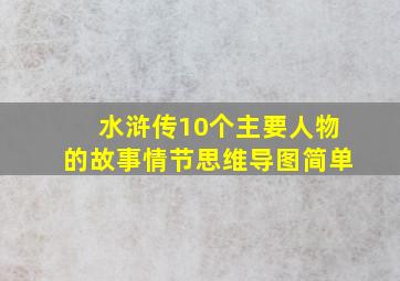 水浒传10个主要人物的故事情节思维导图简单