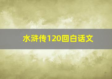 水浒传120回白话文