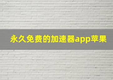 永久免费的加速器app苹果