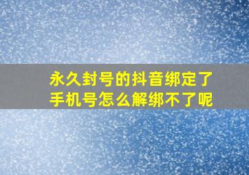 永久封号的抖音绑定了手机号怎么解绑不了呢