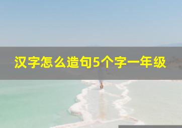 汉字怎么造句5个字一年级