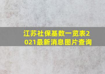 江苏社保基数一览表2021最新消息图片查询