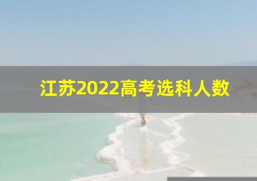 江苏2022高考选科人数