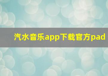 汽水音乐app下载官方pad