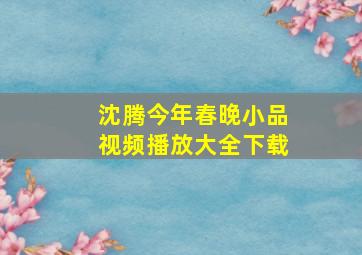 沈腾今年春晚小品视频播放大全下载