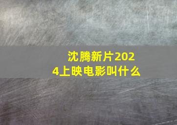 沈腾新片2024上映电影叫什么