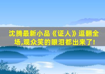 沈腾最新小品《证人》逗翻全场,观众笑的眼泪都出来了!