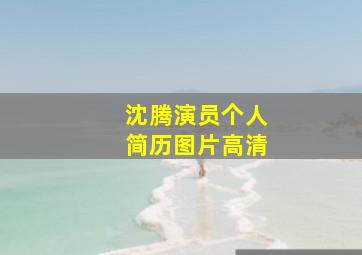 沈腾演员个人简历图片高清