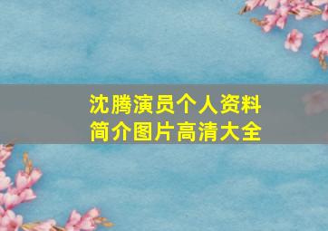 沈腾演员个人资料简介图片高清大全