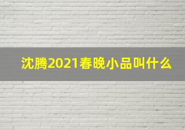 沈腾2021春晚小品叫什么