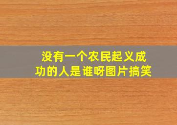 没有一个农民起义成功的人是谁呀图片搞笑