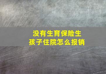 没有生育保险生孩子住院怎么报销