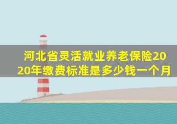 河北省灵活就业养老保险2020年缴费标准是多少钱一个月