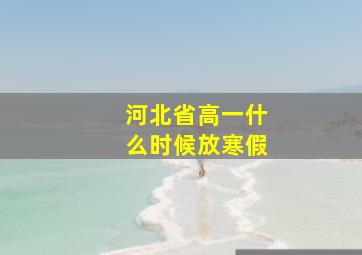 河北省高一什么时候放寒假