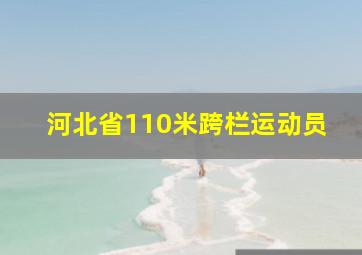 河北省110米跨栏运动员