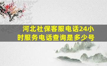 河北社保客服电话24小时服务电话查询是多少号