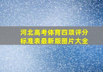 河北高考体育四项评分标准表最新版图片大全