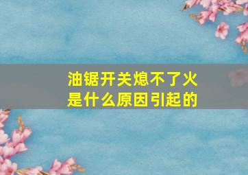 油锯开关熄不了火是什么原因引起的