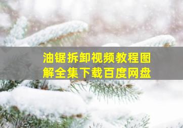 油锯拆卸视频教程图解全集下载百度网盘