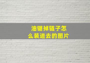 油锯掉链子怎么装进去的图片