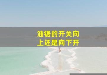 油锯的开关向上还是向下开